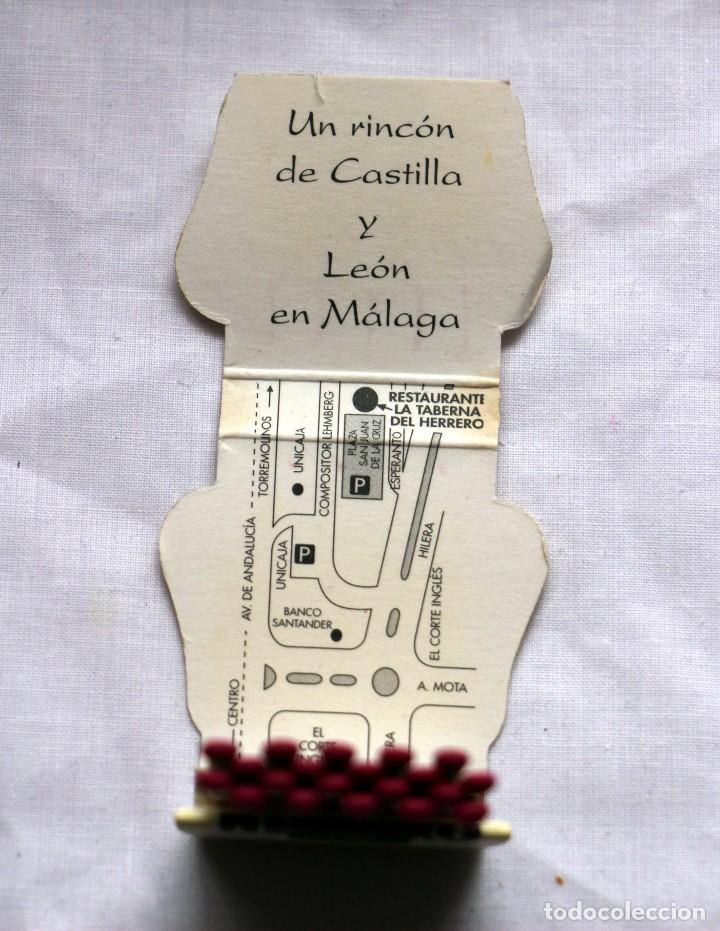 Cajas de cerillas: carterilla de cerillas la taberna del herrero Malaga - Foto 2