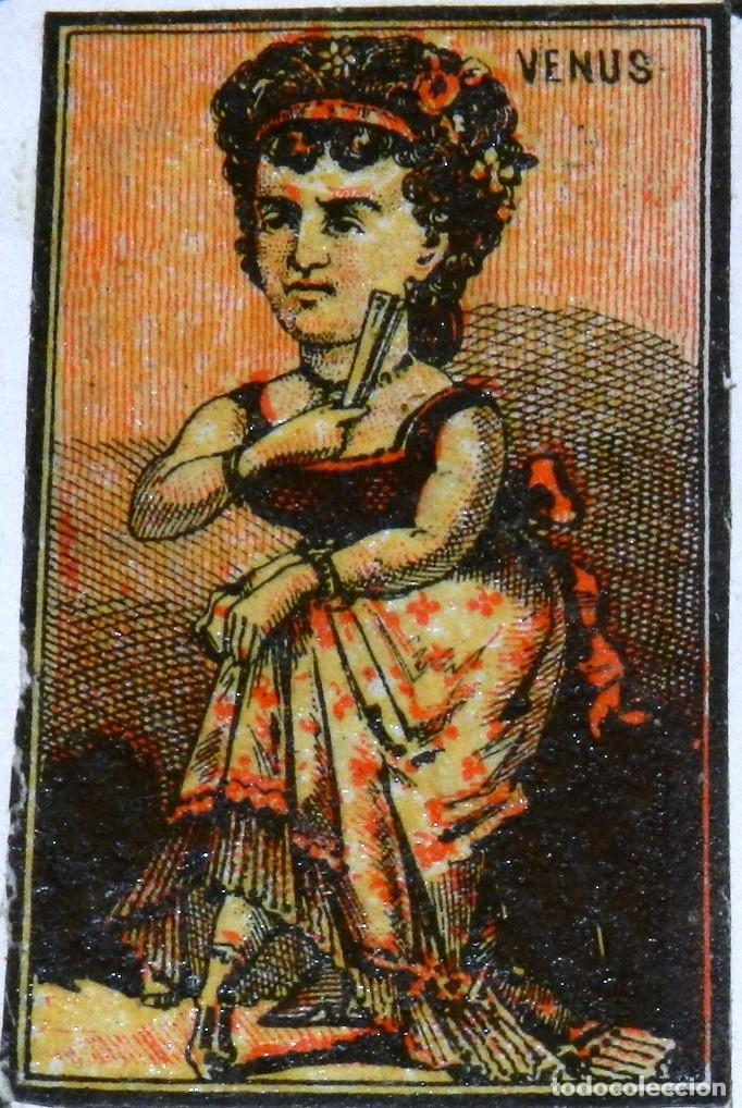Cajas de cerillas: CAJA DE CERILLAS, ENVUELTA, CROMO, FOTOTIPIA, SIGLO XIX. SATIRICO-POLITICAS, VENUS, MIDE 6 X 4 CMS.