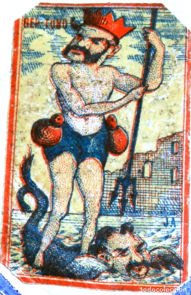 Bo&icirc;tes d'Allumettes: CAJA DE CERILLAS, ENVUELTA, CROMO, FOTOTIPIA, SIGLO XIX. SATIRICO-POLITICAS, NEPTUNO, MIDE 6 X 4 CMS