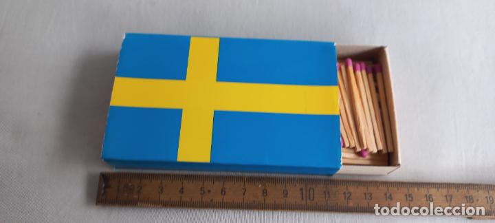 Cajas de Cerillas: ANTIGUA CAJA DE CERILLAS GRANDE SUECIA 11 CM SOLSTICKAN MADE IN SWEDEN BY SWEDISH AB Safety Matchbox