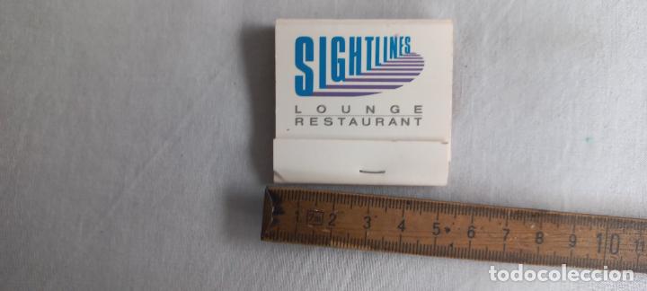 Cajas de Cerillas: ANTIGUA CAJA CERILLAS FOSFOROS SIGHTLINES LOUNGE RESTAURANT TORONTO ONTARIO SKY DOME CANADA matchbox