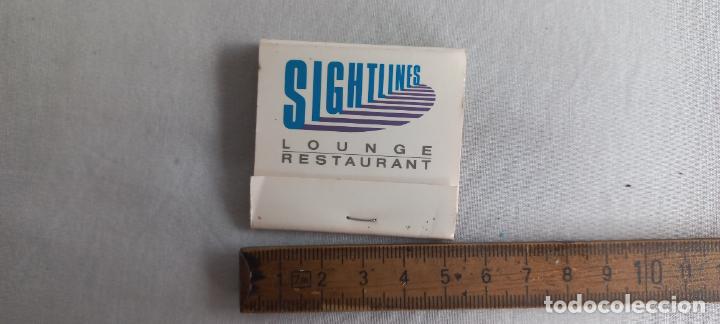 Cajas de Cerillas: ANTIGUA CAJA CERILLAS FOSFOROS SIGHTLINES LOUNGE RESTAURANT TORONTO ONTARIO SKY DOME CANADA matchbox