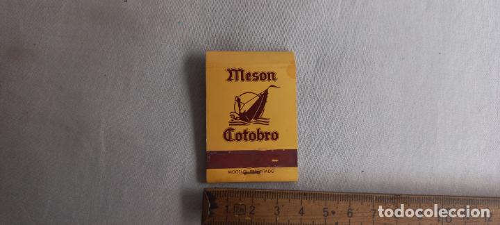 Cajas de Cerillas: ANTIGUA CREO QUE CAJA CERILLAS MESON COTOBRO. ALMU&Ntilde;ECAR. matchbox