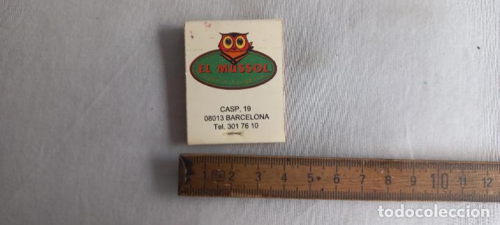 Cajas de Cerillas: ANTIGUA CAJA CERILLAS EL MUSSOL CARNE A LA BRASA. BARCELONA. completa. matchbox