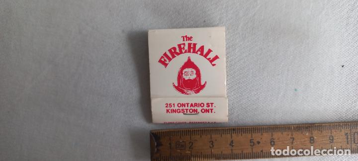 Cajas de Cerillas: ANTIGUA CAJA CERILLAS THE FIREHALL. ONTARIO CANADA PUMPERS LOUNGE & MEETING PLACE. matchbox