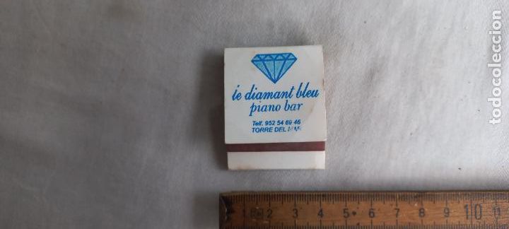 Cajas de Cerillas: ANTIGUA CAJA CERILLAS LE DIAMANT BLEU PIANO BAR, TORRE DEL MAR, VELEZ MALAGA. matchbox