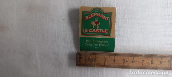 Cajas de Cerillas: ANTIGUA CAJA CERILLAS THE ELEPHANT & CASTLE. TORONTO CANADA. PUB ATMOSFHERE. MALAGA matchbox