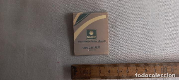 Cajas de Cerillas: ANTIGUA CAJA CERILLAS QUALITY INNS HOTELS SUITES RESORTS. CANADA matchbox