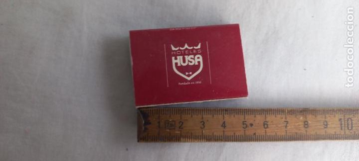 Cajas de Cerillas: ANTIGUA CAJA DECERILLAS HUSA HOTELES. HOTEL. matchbox