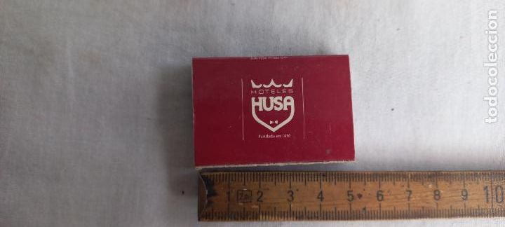 Cajas de Cerillas: ANTIGUA CAJA DECERILLAS HUSA HOTELES. HOTEL. matchbox
