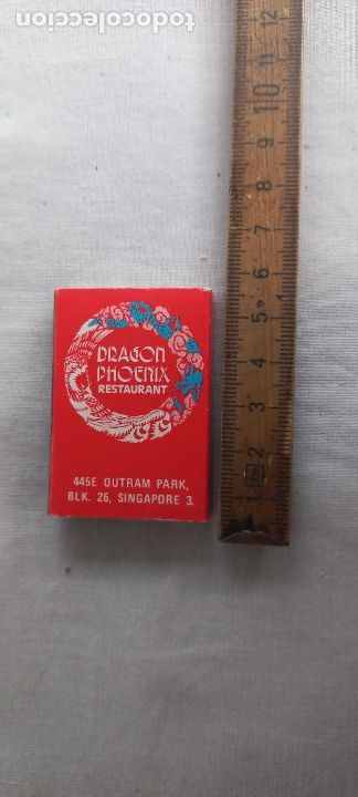 Cajas de Cerillas: ANTIGUA CAJA DE CERILLAS DRAGON PHOENIX RESTAURANT SINGAPORE. . matchbox