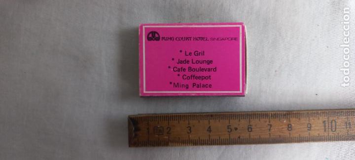 Cajas de Cerillas: ANTIGUA CAJA DE CERILLAS MING COURT HOTEL CAFE SINGAPORE matchbox