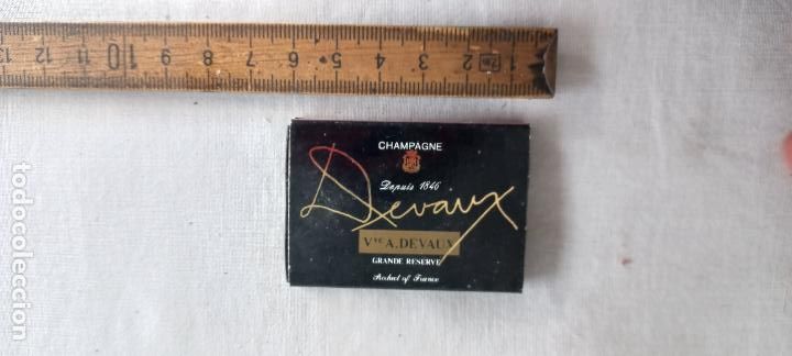 Cajas de Cerillas: ANTIGUA CAJA DE CERILLAS CHAMPAGNE DEVAUX- FRANCIA. LES GOURMETS RESTAURANT. TROYES matchbox
