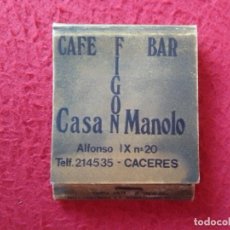 Cajas de Cerillas: CAJA DE CERILLAS BOÎTE D´ALLUMETTES MATCHBOX CAFE BAR FIGÓN CASA MANOLO CÁCERES CATEDRAL LOGROÑO....
