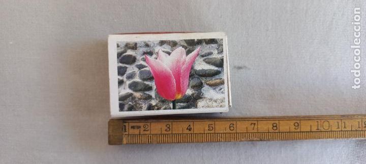 Cajas de Cerillas: FLOR. TULIPAN. Caja de cerillas MATCHBOX ALLUMETTES MATCHES.