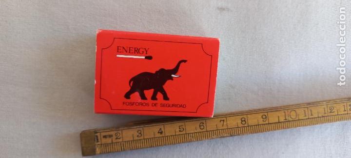 Cajas de Cerillas: ENERGY. FOSFOROS DE SEGURIDAD. Caja de cerillas MATCHBOX ALLUMETTES MATCHES.