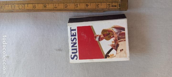 Cajas de Cerillas: SUNSET. CIGARRILLOS. Caja de cerillas MATCHBOX ALLUMETTES MATCHES.