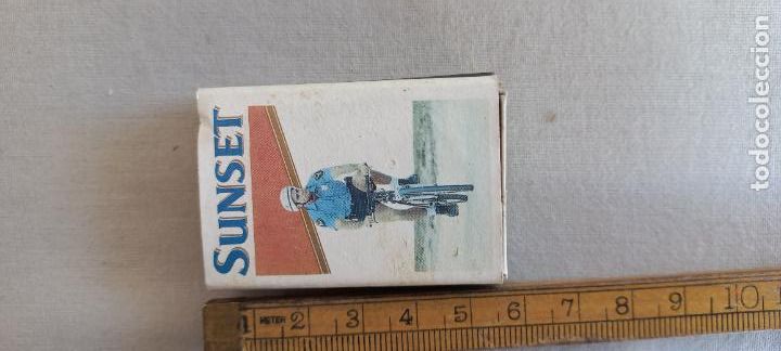 Cajas de Cerillas: SUNSET. POLICIA CICLISTA. CIGARRILLOS. Caja de cerillas MATCHBOX ALLUMETTES MATCHES.