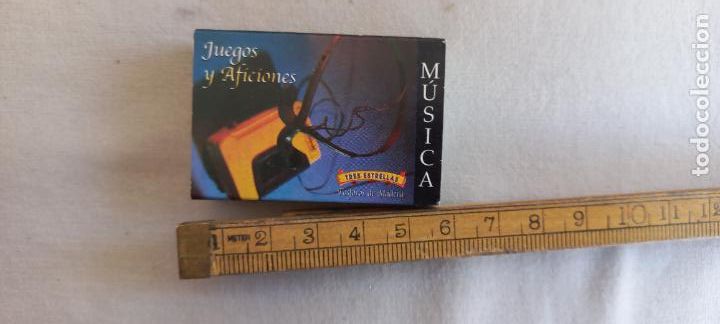 Cajas de Cerillas: MUSICA. JUEGOS Y AFICIONES. TRES ESTRELLAS FOSFOROS. Caja de cerillas MATCHBOX ALLUMETTES MATCHES.