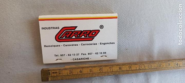 Cajas de Cerillas: INDUSTRIAS CARRO. CASARICHE. REMOLQUES, CARAVANAS. Caja de cerillas MATCHBOX ALLUMETTES MATCHES.
