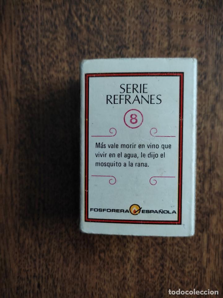 Cajas de cerillas: CAJA CERILLAS SERIE REFRANES 8 - Foto 2