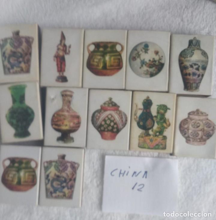 Bo&icirc;tes d'Allumettes: Lote de cajas de cerillas de cer&aacute;mica a&ntilde;os 60-70 72 unidades
