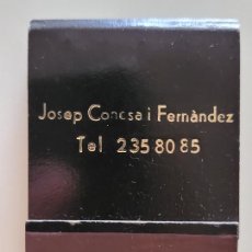 Cajas de Cerillas: CAJA CAJETILLA CERILLAS FÓSFOROS LLUMINS JOSEP CONESA I FERNÁNDEZ