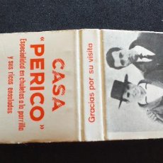 Cajas de Cerillas: CAJAS DE CERILLAS-V38-I-50X38MM-PEQUEÑA-MADRID-CASA PERICO-EL CORDOBES. Lote 362340320
