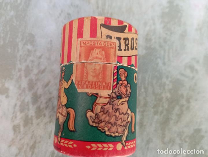 Bo&icirc;tes d'Allumettes: CAJITA DE CERILLAS CON PERSONAJES LITOGRAFIADOS CAROSELLO, 1950