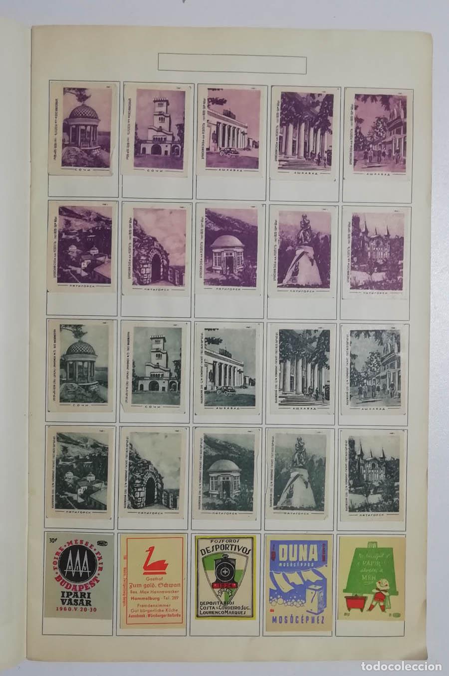 Cajas de cerillas: Edificios y Monumentos y marcas Hoja con portadas de cerillas 085 - Foto 1