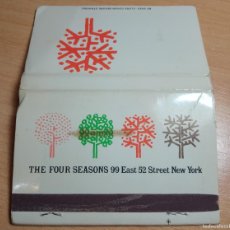 Cajas de Cerillas: CAJA CERILLAS USA THE FOUR SEASONS PLAZA NUEVA YORK ( EE.UU)