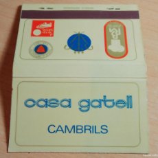 Cajas de Cerillas: CAJA CERILLAS CASA GATELL CAMBRILS TARRAGONA