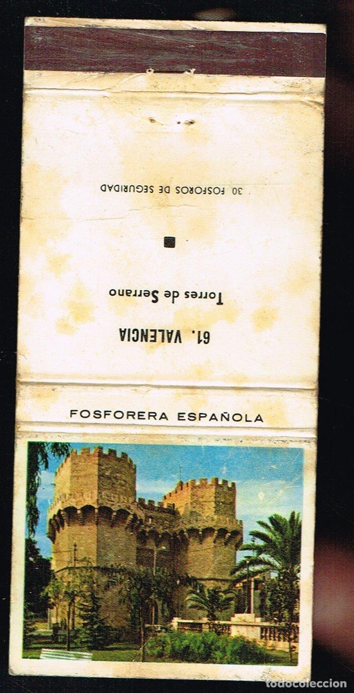 Cajas de cerillas: CERILLAS - N&ordm; 61 - VALENCIA - TORRES DE SERRANO - Foto 1