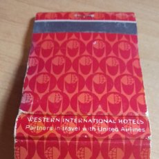 Cajas de Cerillas: CAJA CERILLAS CADENA HOTELERA WESTERN INTERNATIONAL HOTELS , USA
