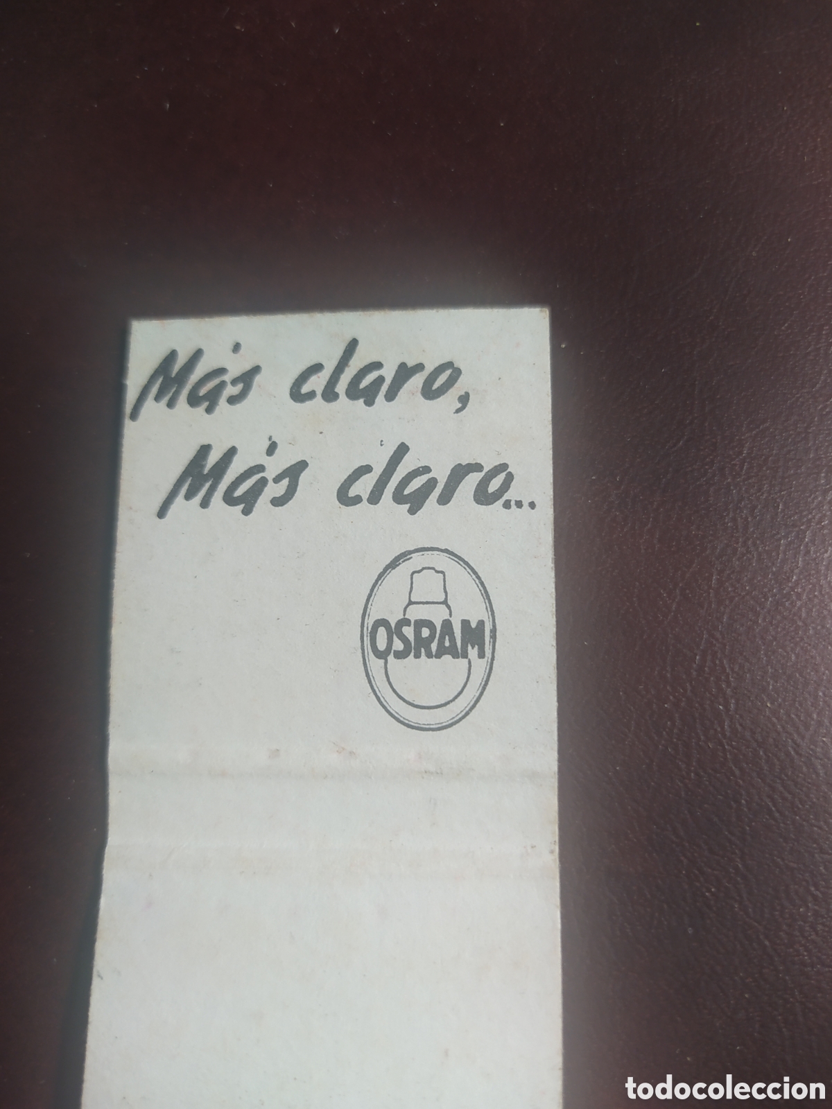 Cajas de cerillas: CARTERITA DE CERILLAS. OSRAM - Foto 3