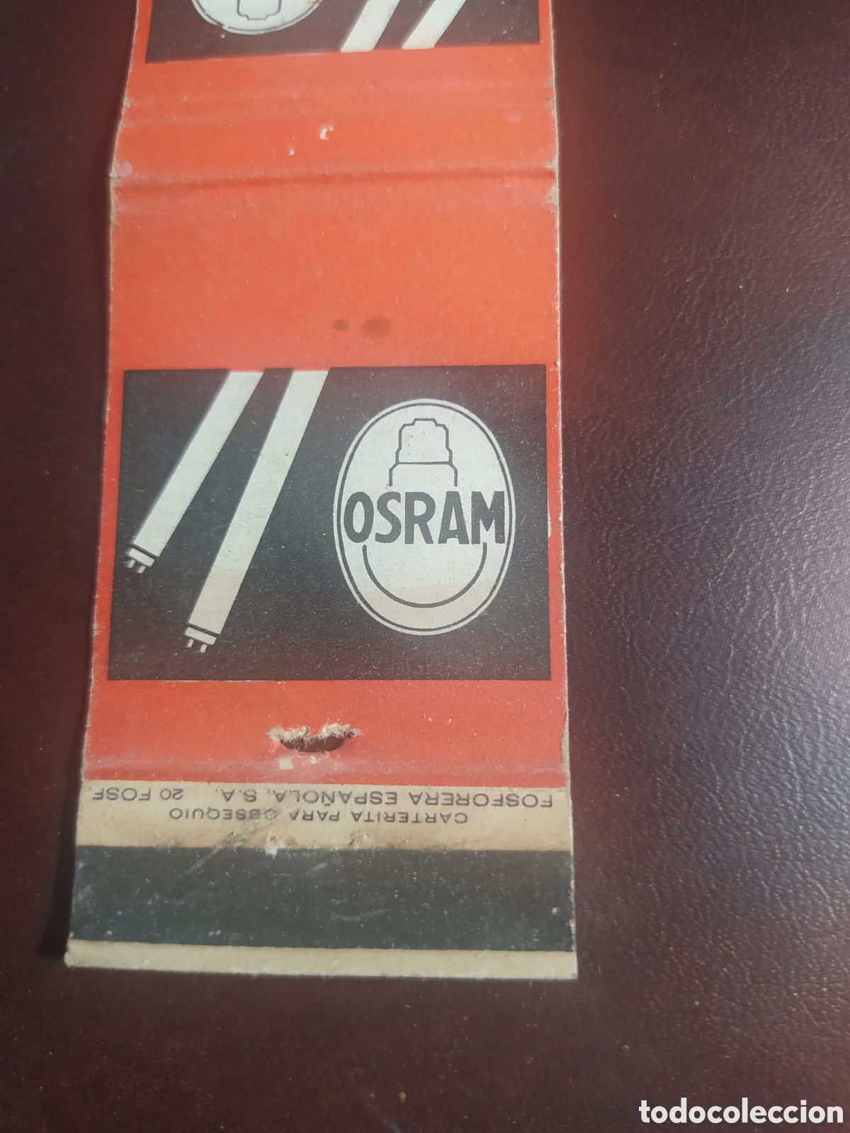 Cajas de cerillas: CARTERITA DE CERILLAS. OSRAM - Foto 1