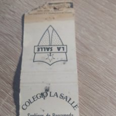 Cajas de Cerillas: LA SALLE. SANLUCAR DE BARRAMEDA. VIAJE DE ESTUDIOS 1977