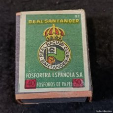 Cajas de Cerillas: ANTIGUA CAJA DE CERILLAS - REAL RACING CLUB SANTANDER - FOSFORERA ESPAÑOLA S.A. 32