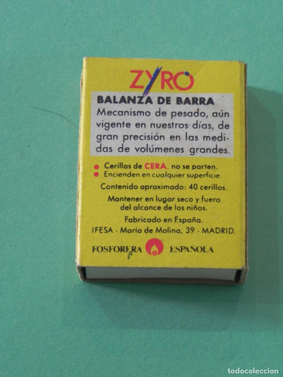 Cajas de cerillas: Caja de Cerillas, Balanza de Barra. - Foto 2