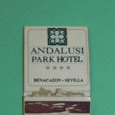 Cajas de Cerillas: CAJA DE CERILLAS, ANDALUSÍ PARK HOTEL (BENACAZON - SEVILLA).
