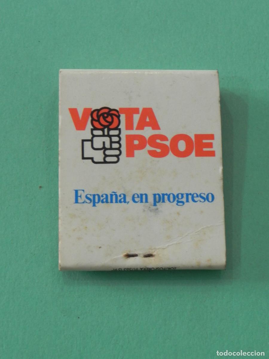 Cajas de cerillas: Caja de Cerillas, Vota PSOE - Espa&ntilde;a, en Progreso. - Foto 2