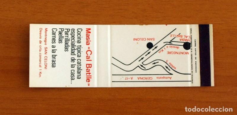 Matchboxes: Carterita de cerillas - Mas&iacute;a Cal Batlle - Montnegre San Celoni - General Fosforera