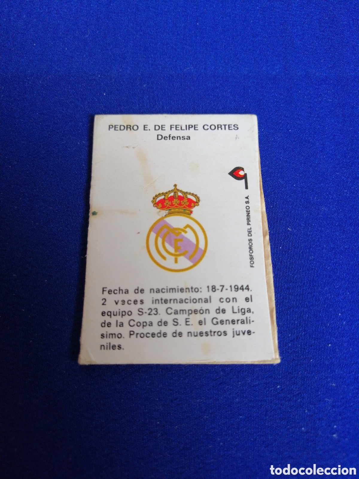 Cajas de cerillas: REAL MADRID - DE FELIPE - Foto 2