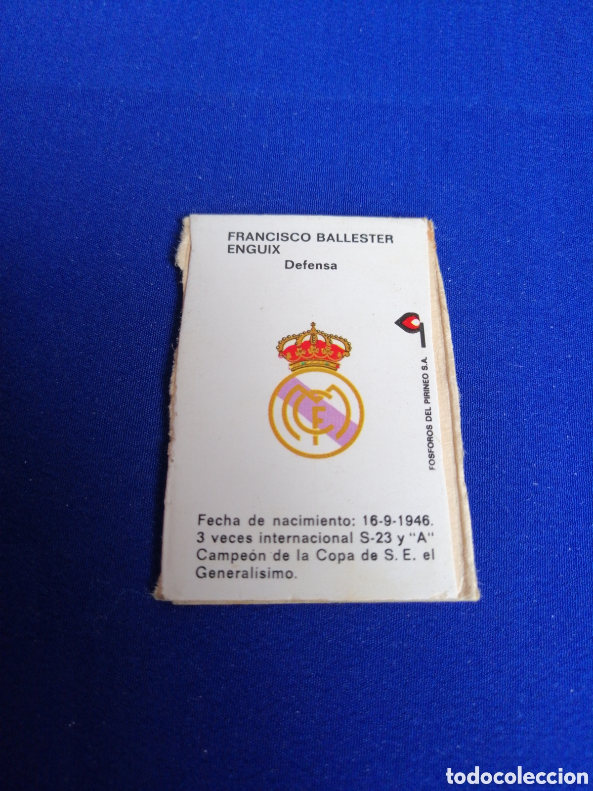 Cajas de cerillas: REAL MADRID - BALLESTER - Foto 2