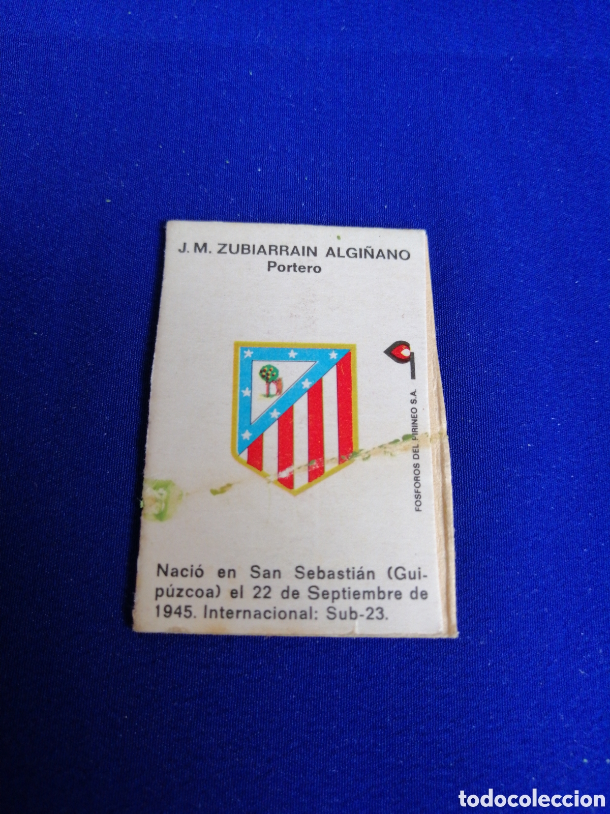 Cajas de cerillas: ATL&Eacute;TICO DE MADRID - ZUBIARRAIN - Foto 3