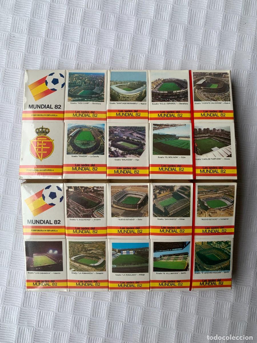 Cajas de cerillas: Lote de los estadios del mundial del 82 - Foto 1