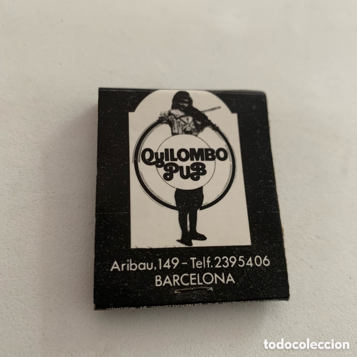 Bo&icirc;tes d'Allumettes: Antigua caja de cerillas a&ntilde;os 70-80 quilombo pub barcelona aribau 149