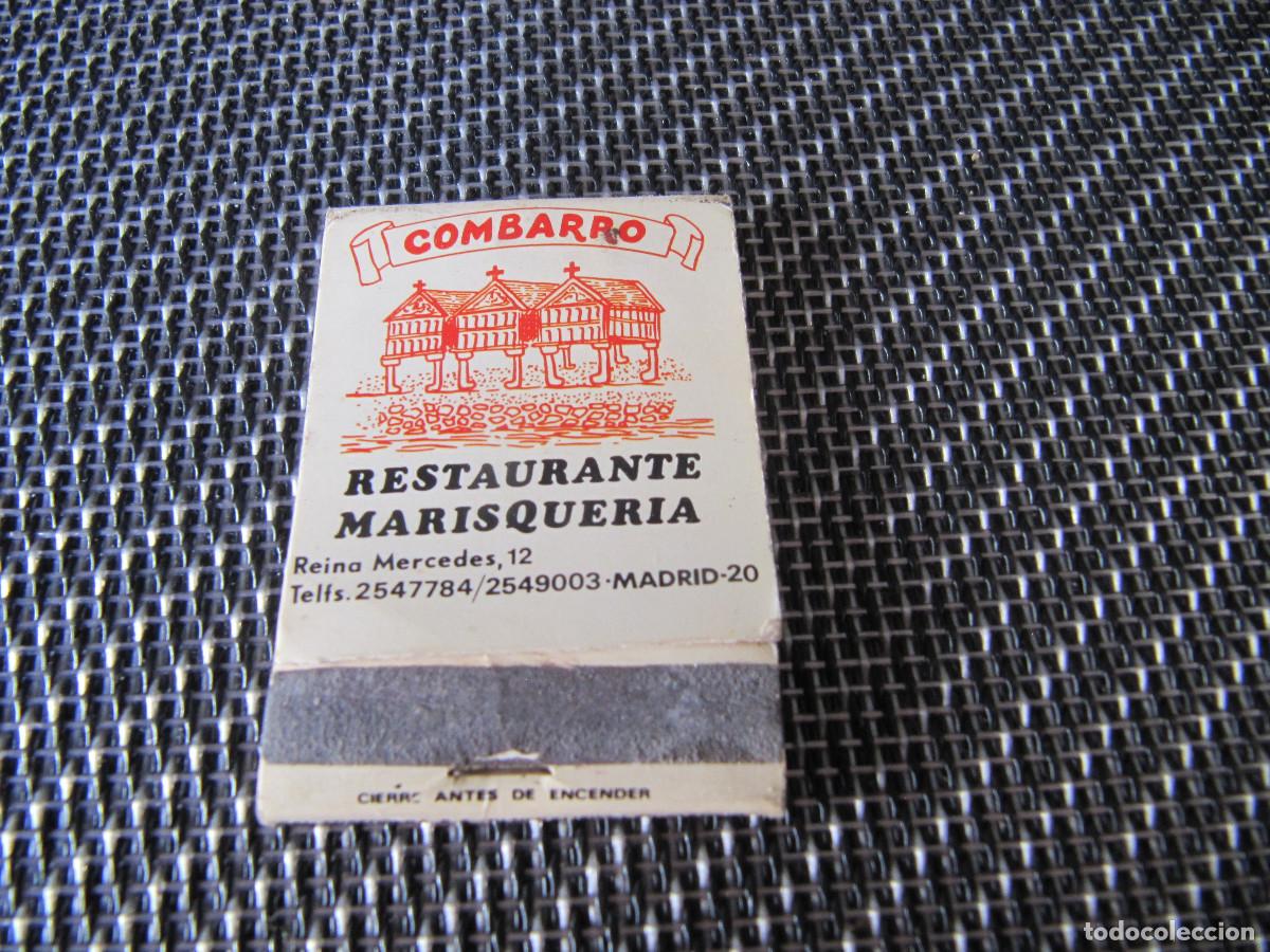 Cajas de cerillas: RESTAURANTE MARISQUERIA COMBARRO MADRID - Foto 1