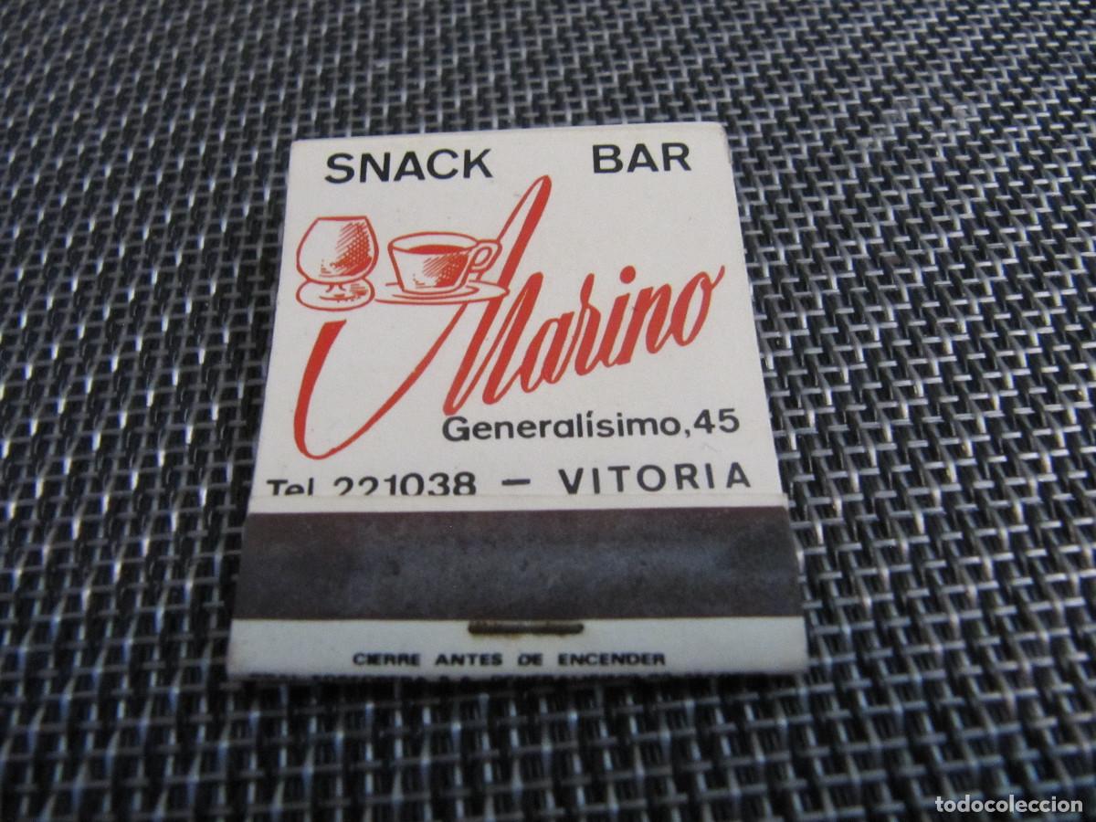 Cajas de cerillas: BAR MARINO SNACK GENERALISIMO 45 VITORIA - Foto 1