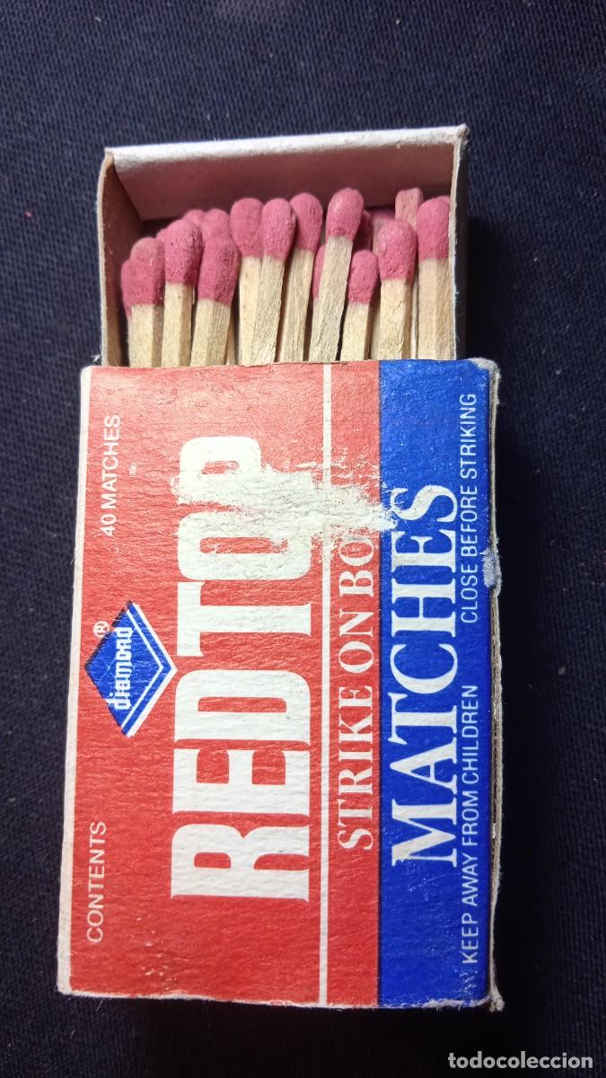 Cajas de cerillas: Caja cerillas Diamond Redtop matches. - Foto 3
